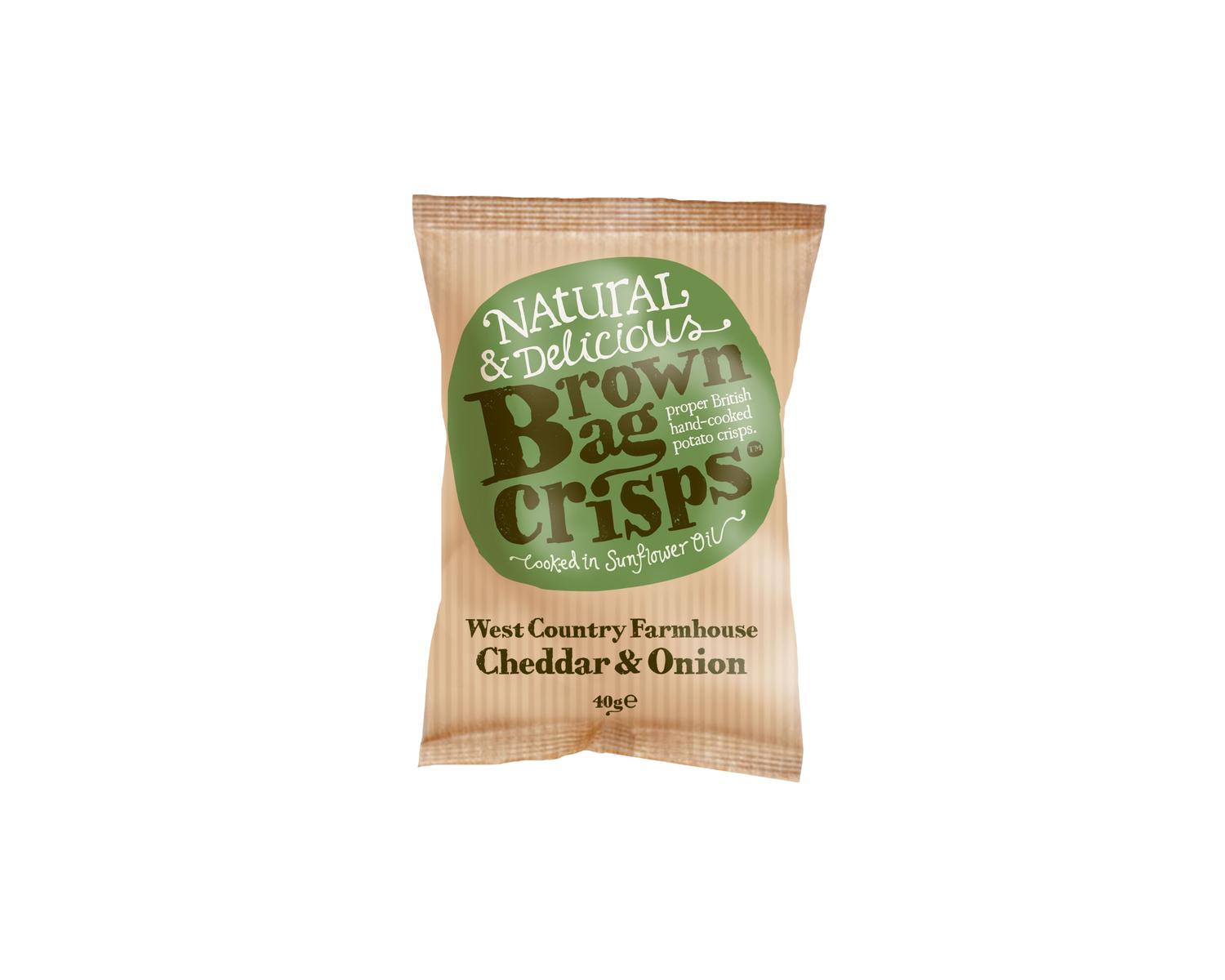 Brown Bag Crisps - Cheddar & Onion