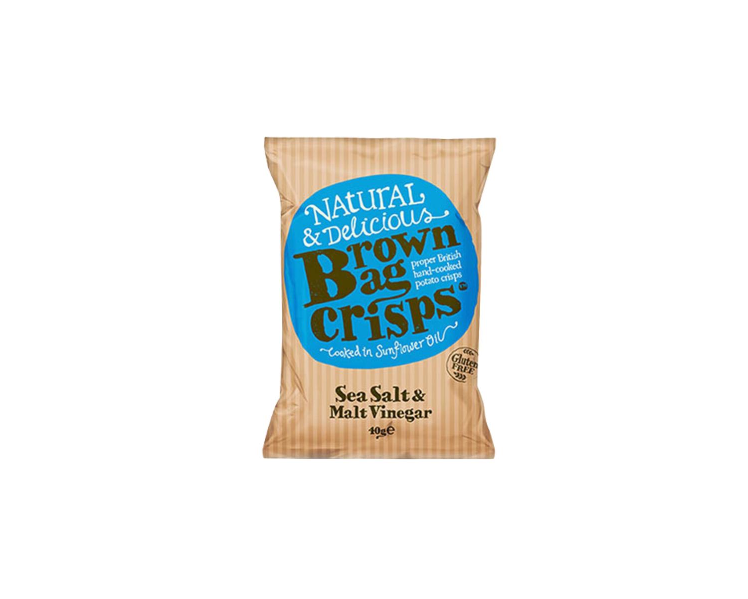 Brown Bag Crisps- Sea Salt & Malt Vinegar
