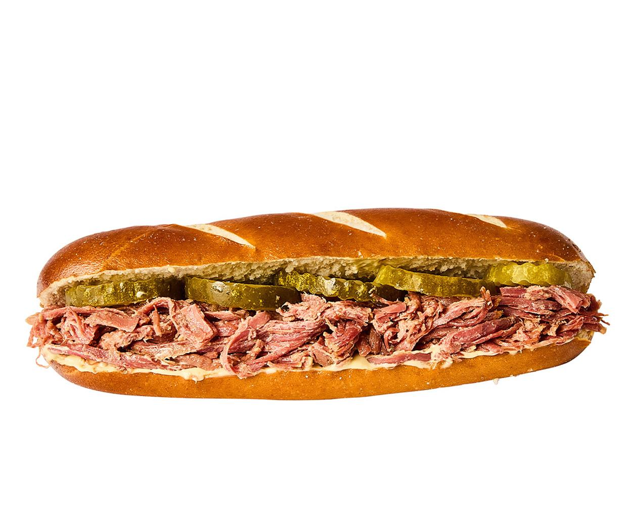 Salt Beef, Mustard & Pickles