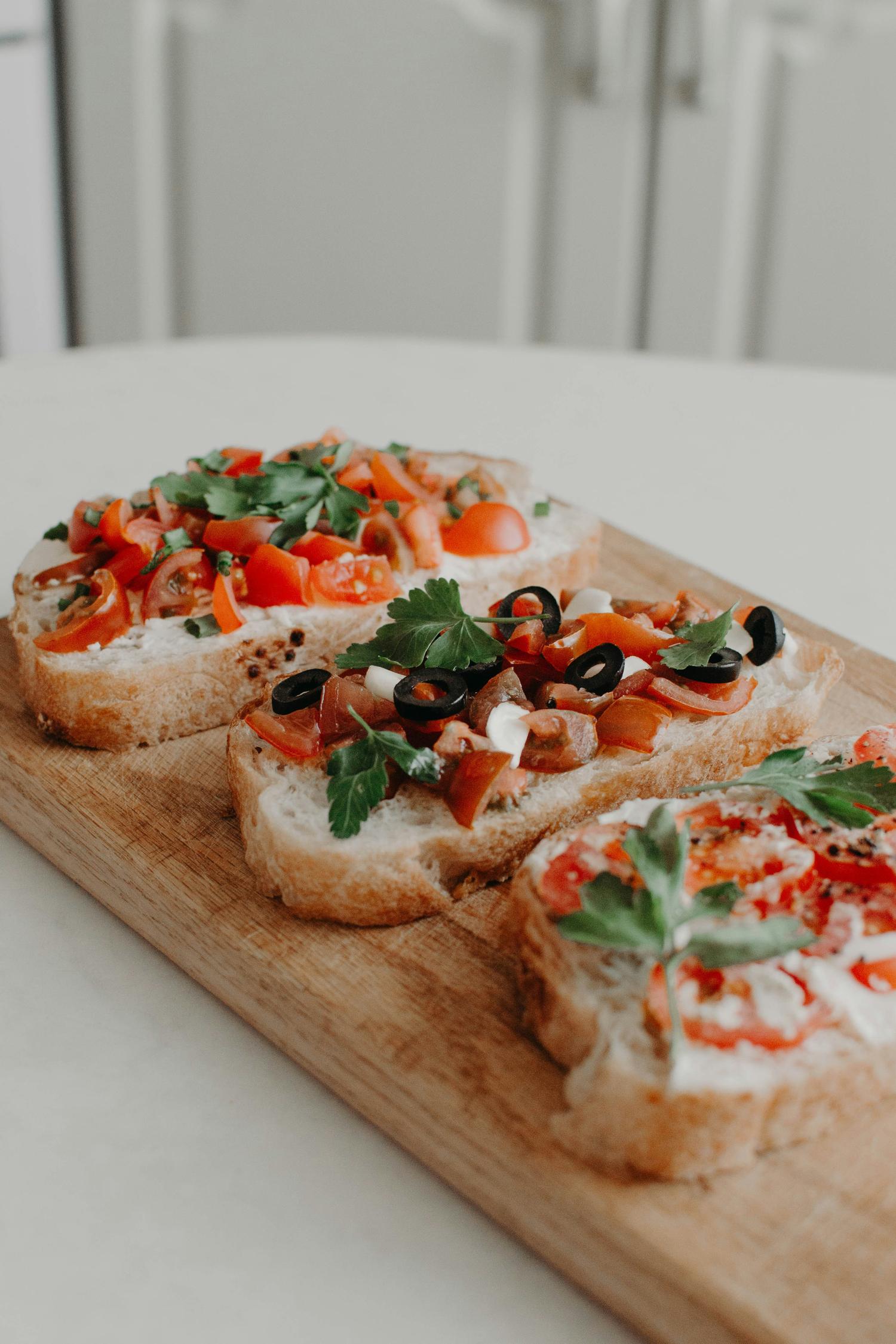 Bruschetta with Fresh Tomato & Taggiasche Olives 