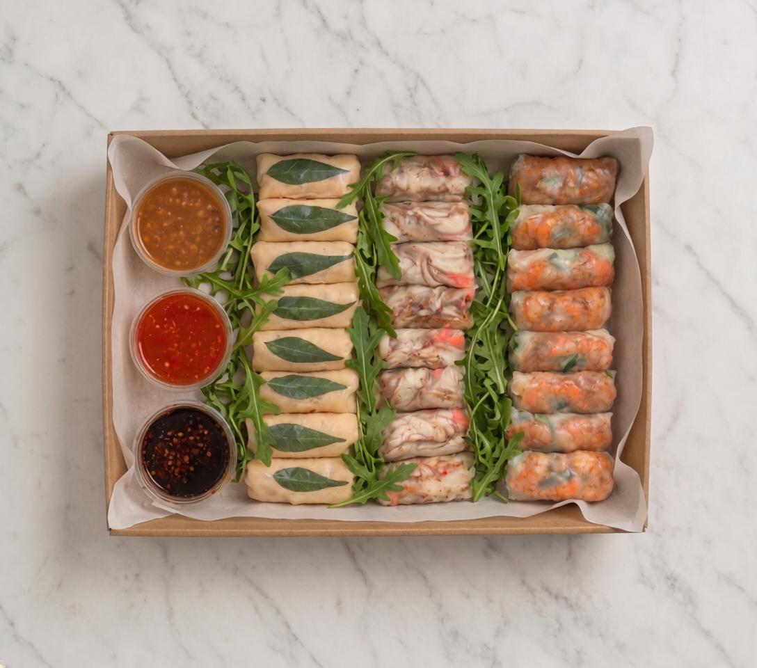 Combination Rice Paper Roll Platter (Medium)