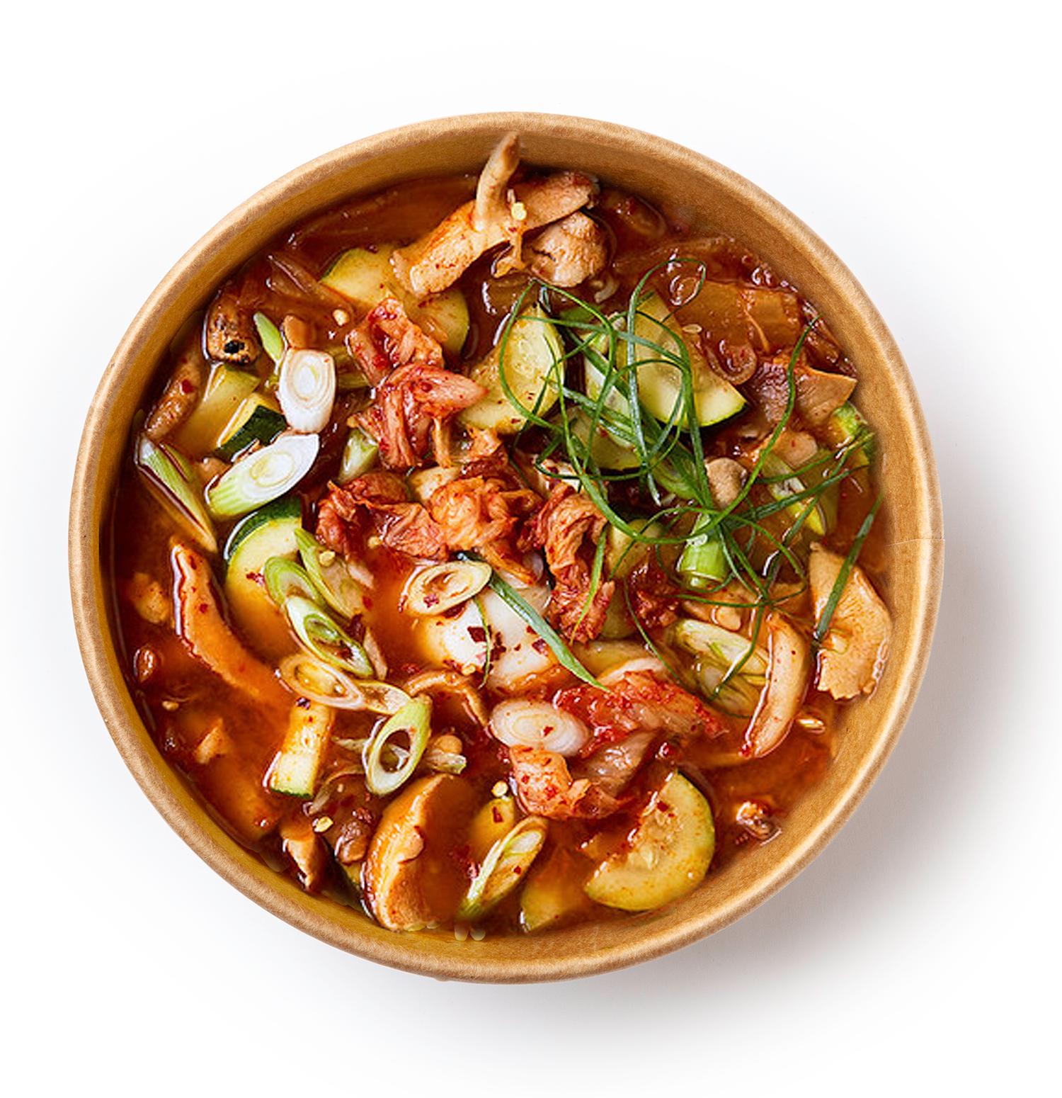 Kimchi Stew with Tofu and Broccoli 