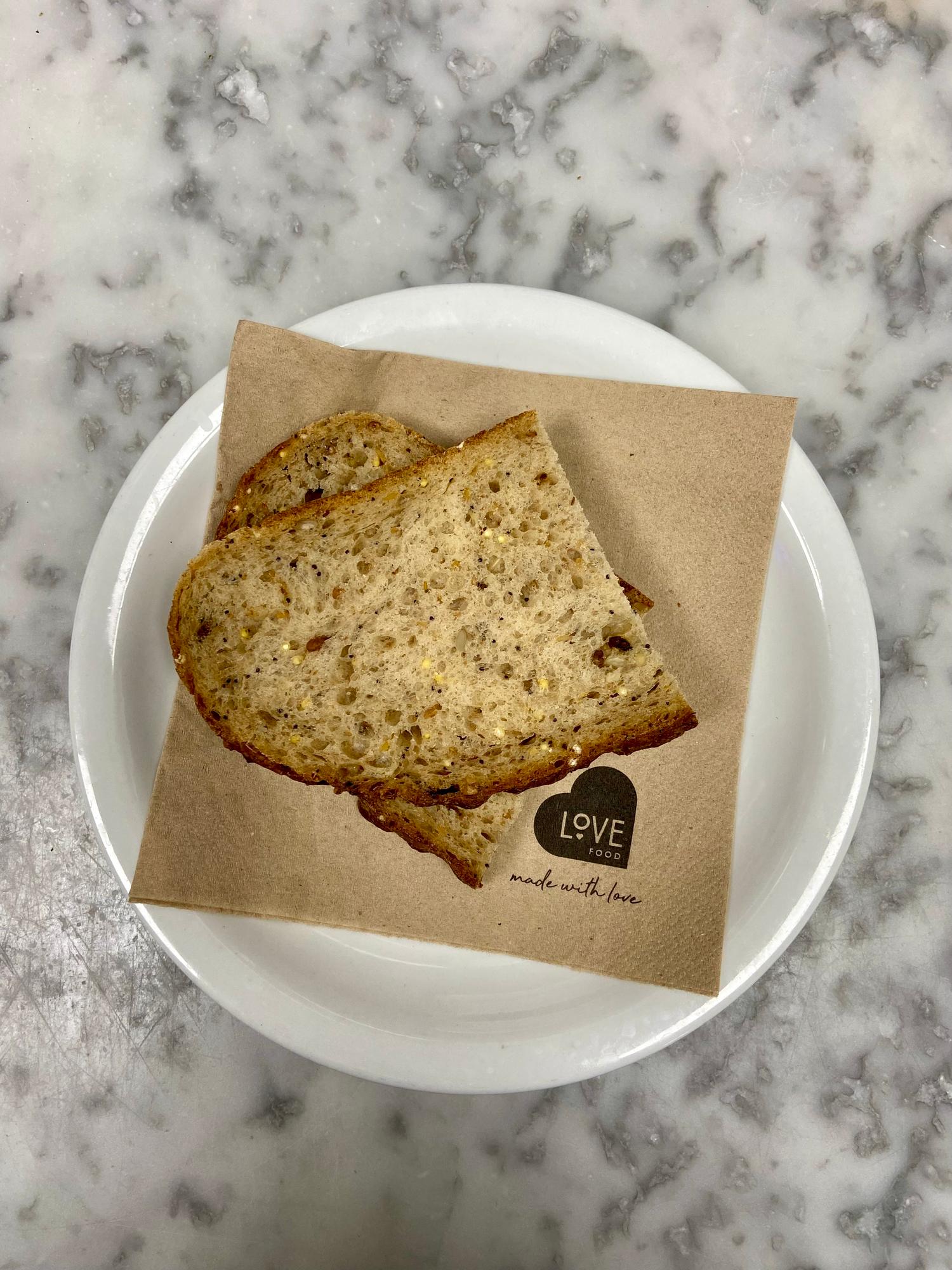 Multigrain Rye Sourdough Slice