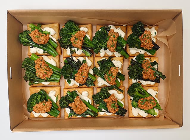 Broccoli & Muhammara Flaky Pastry Tart Box