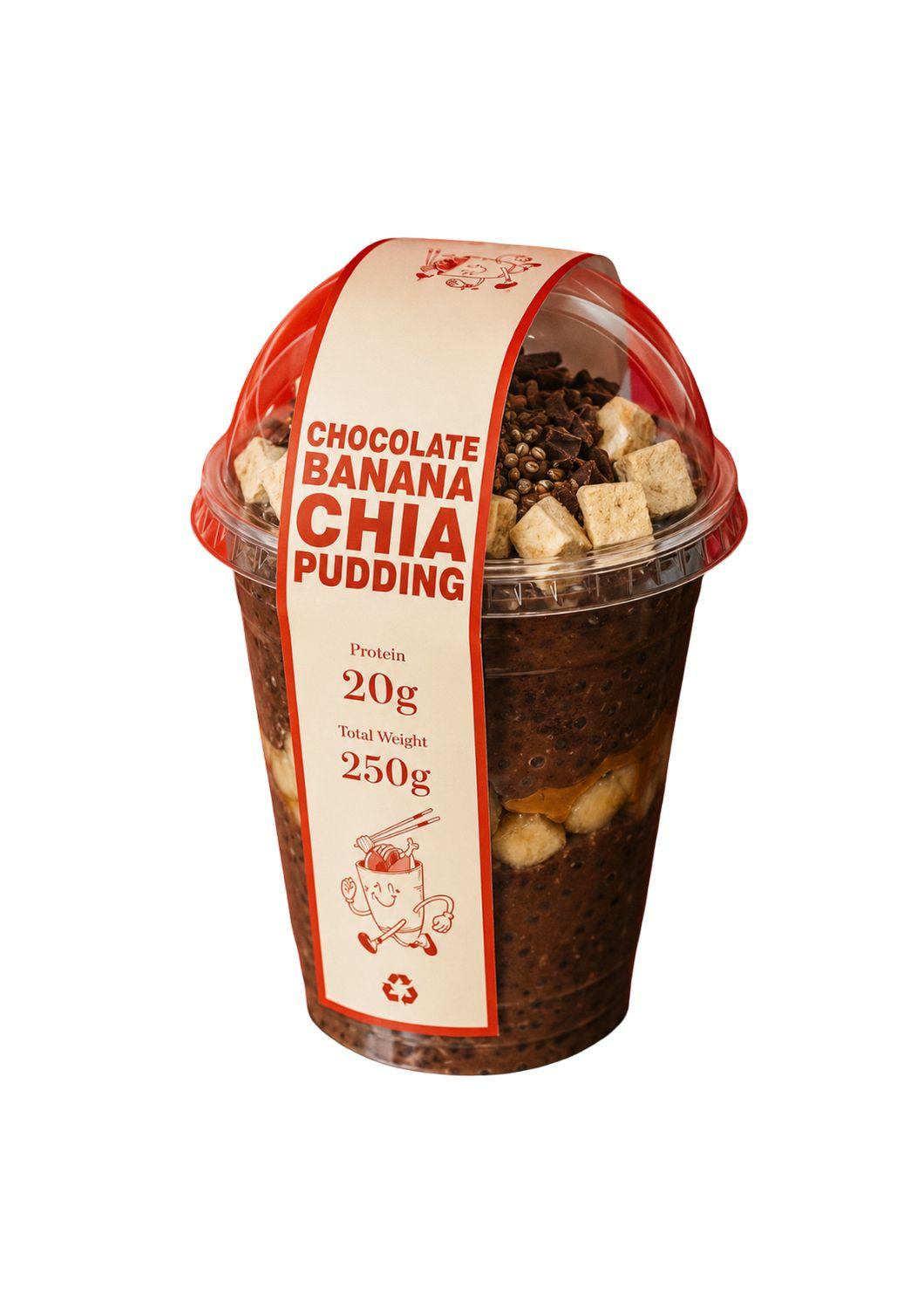 Chocolate banana chia seed pudding