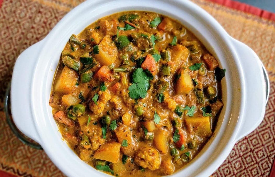 Mixed Vegetables Curry with Basmati Rice