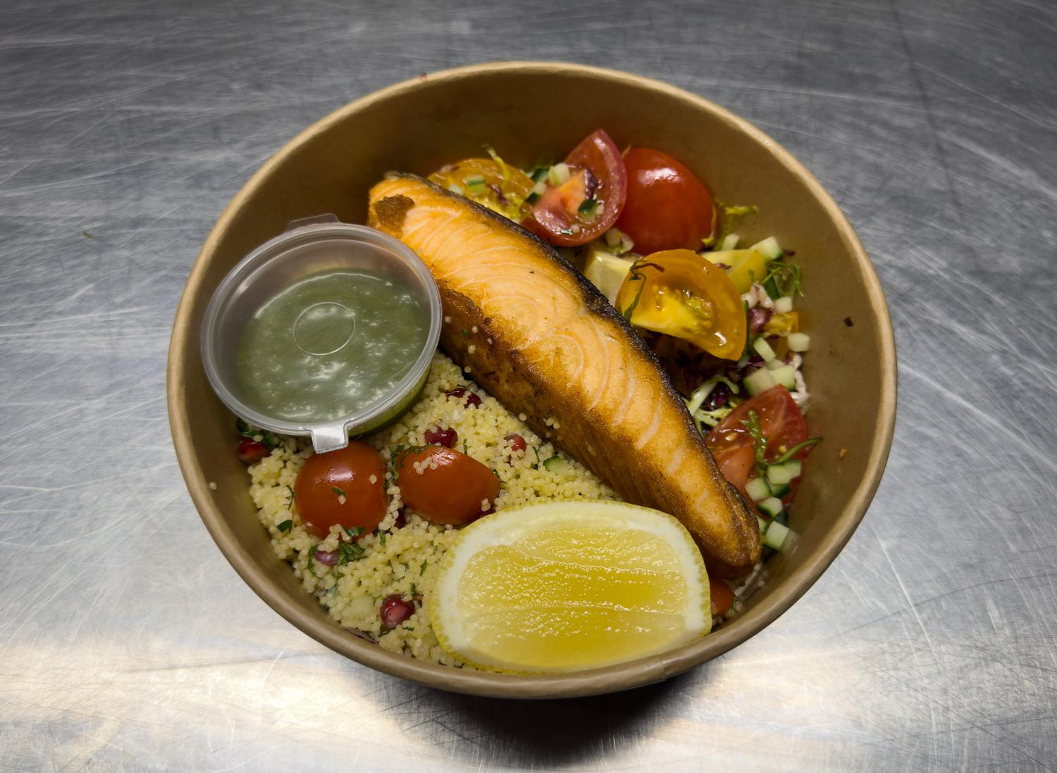 Herb Salmon & Gluten-Free Couscous Bowl