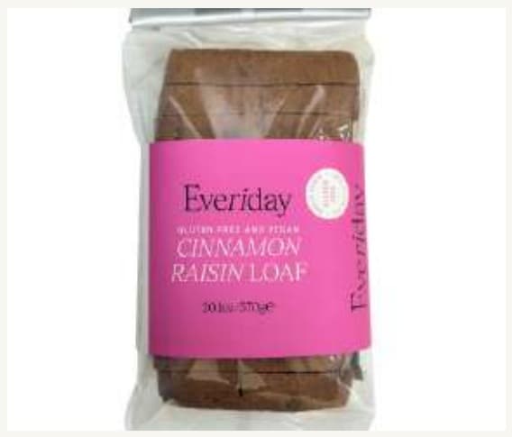 Gluten Free Cinnamon Raisin Loaf