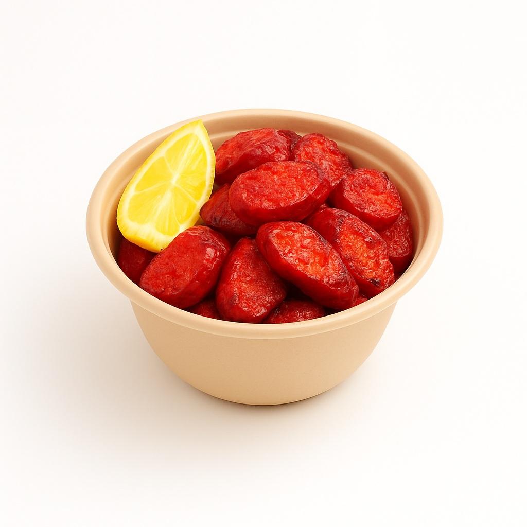 CHORIZO BITES WITH LEMON.