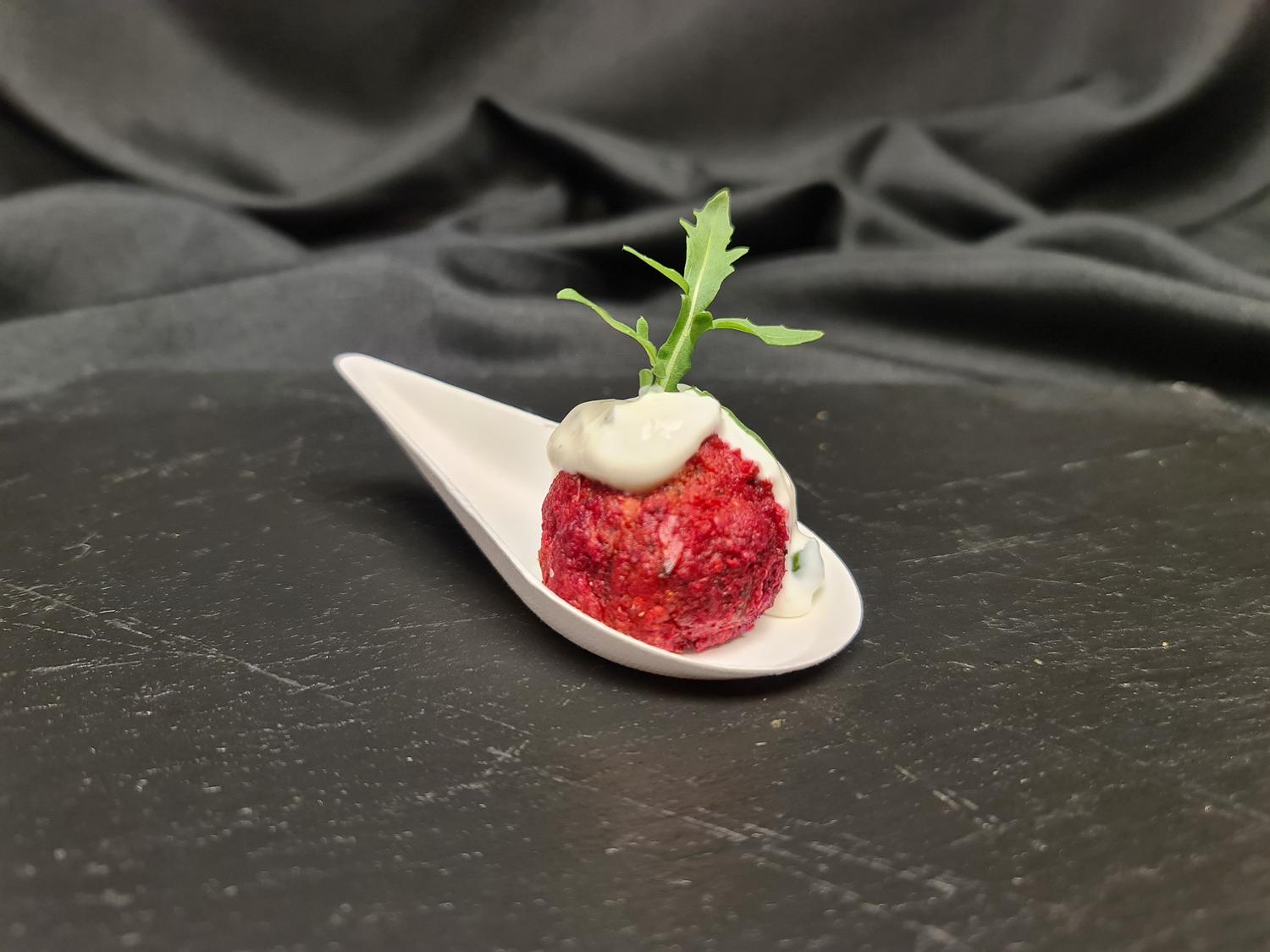 Beetroot Falafel & Tzatziki (Vegetarian)