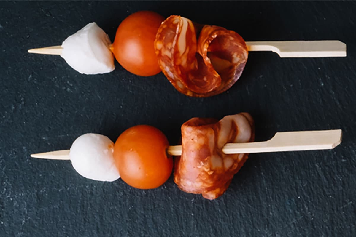Chorizo, Mozzarella & Cherry Tomato Skewer