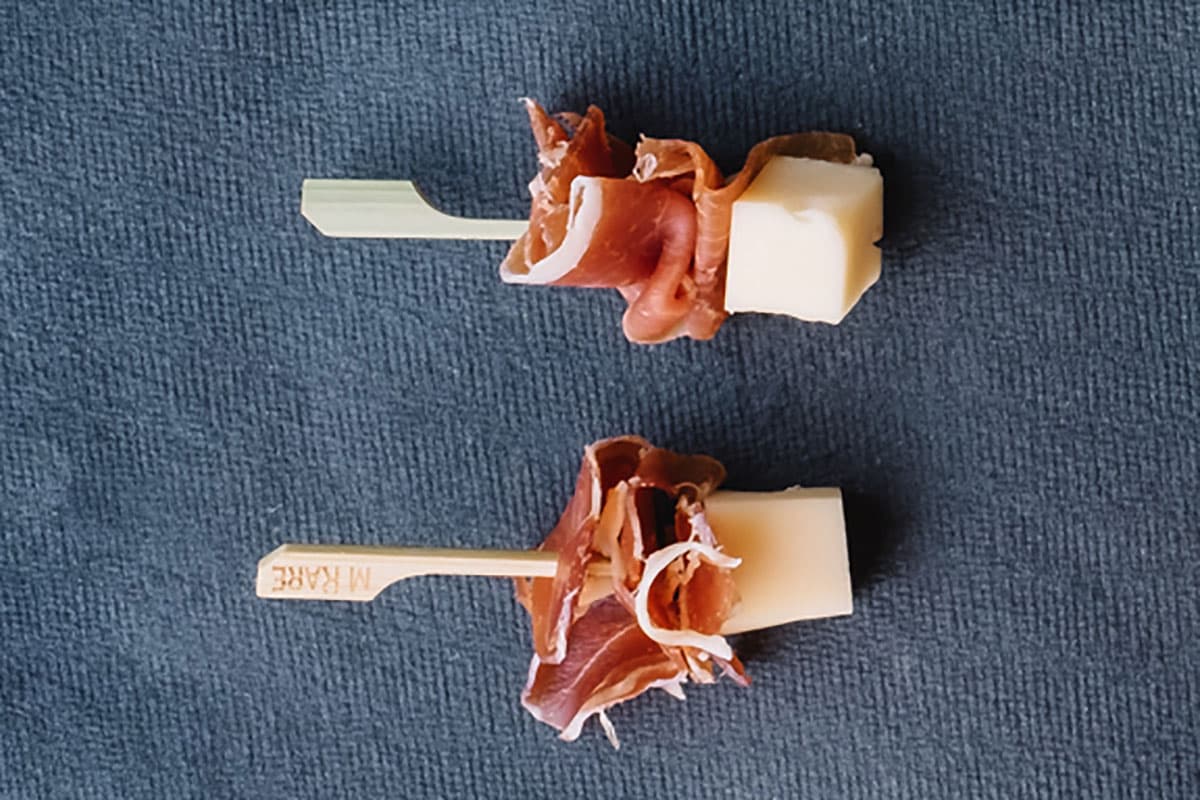 Prosciutto & Cheddar Cheese Skewer