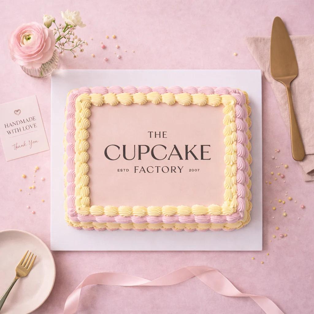 Small Slab Cake with Image or Logo