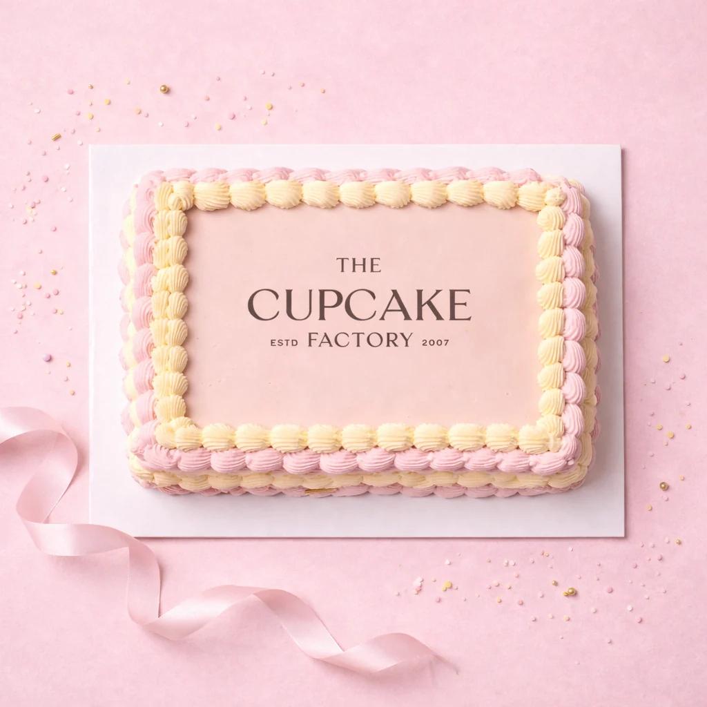 Medium Slab Cake with Image or Logo