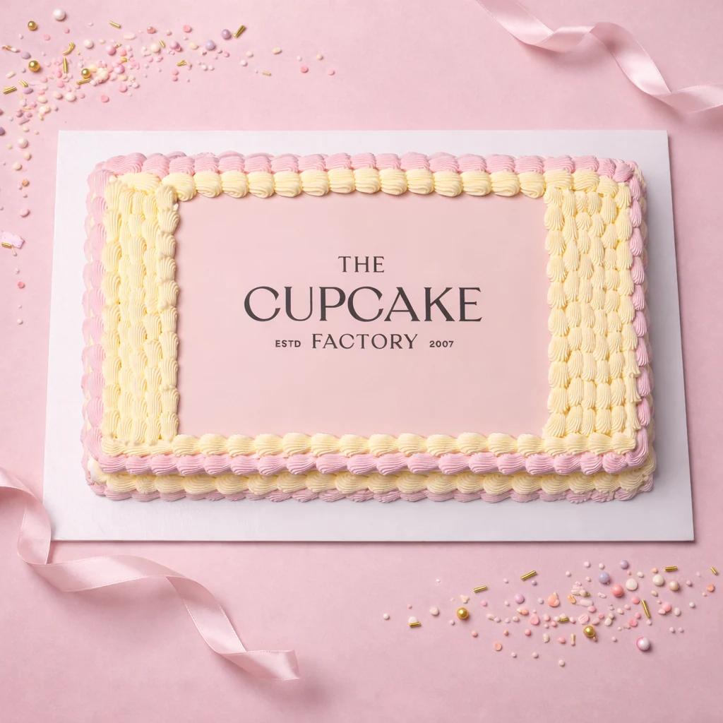 Large Slab Cake with Image or Logo