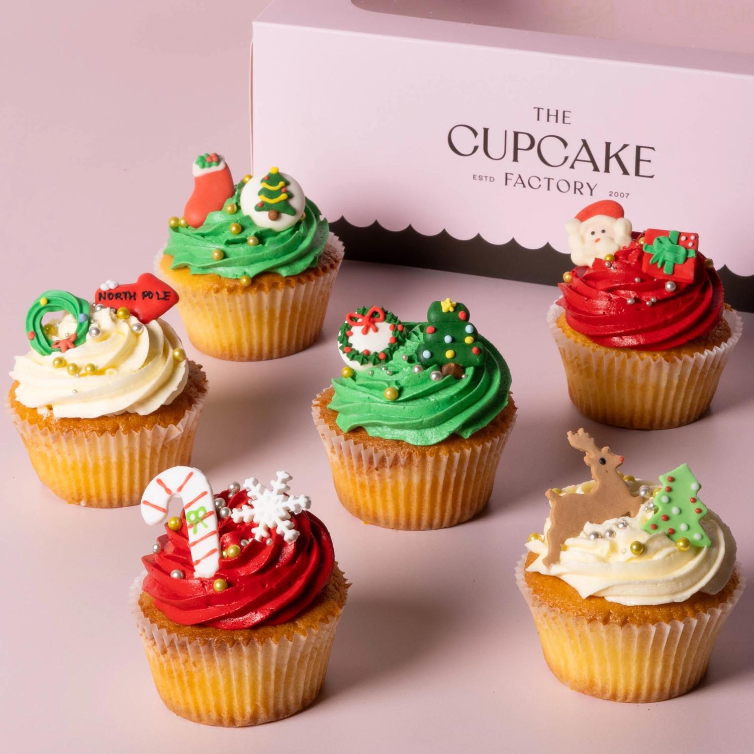 Christmas Cupcake Box