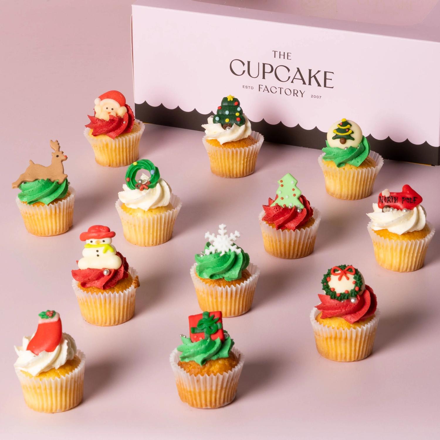 Christmas Mini Cupcake Box 