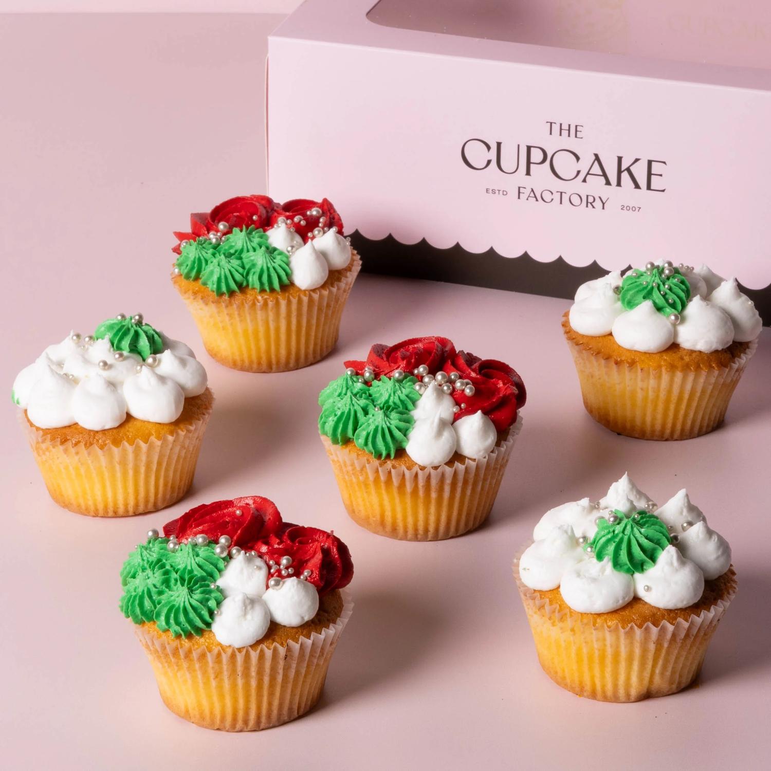 Fancy Swirl Christmas Cupcake Box