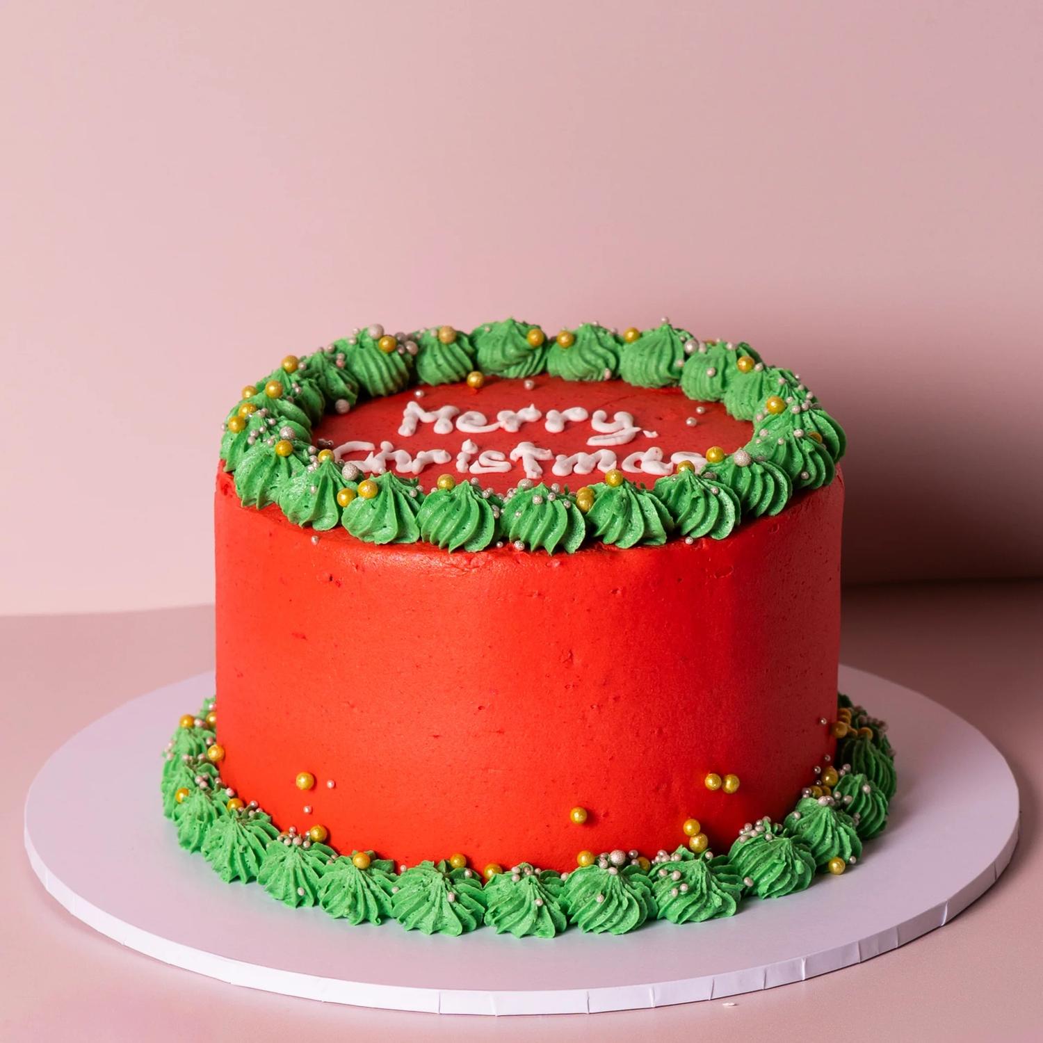 Christmas Snowflake and Oreo Surprise Drip Cake