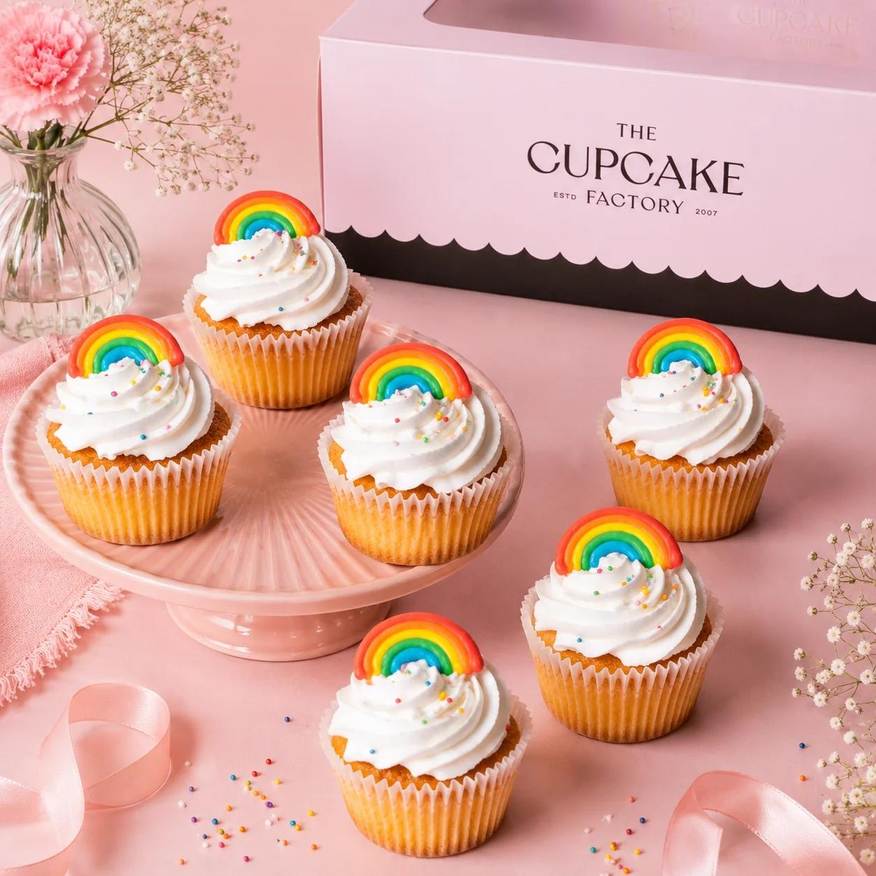 Rainbow Cupcake Box