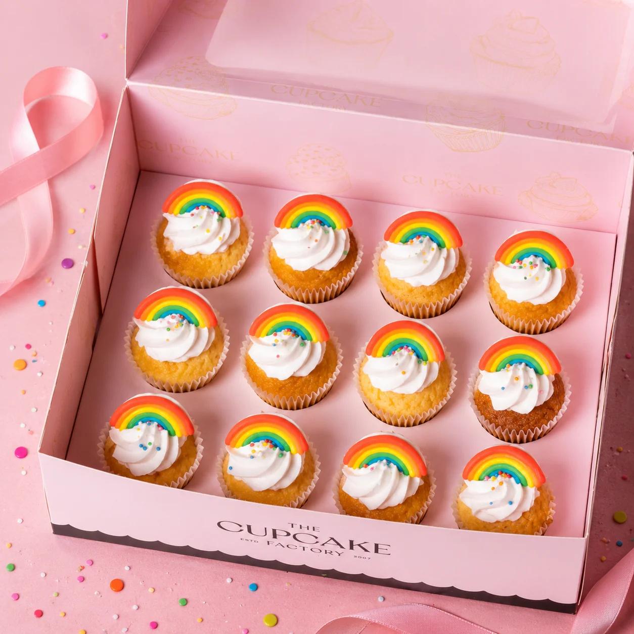 Rainbow Mini Cupcake Box 