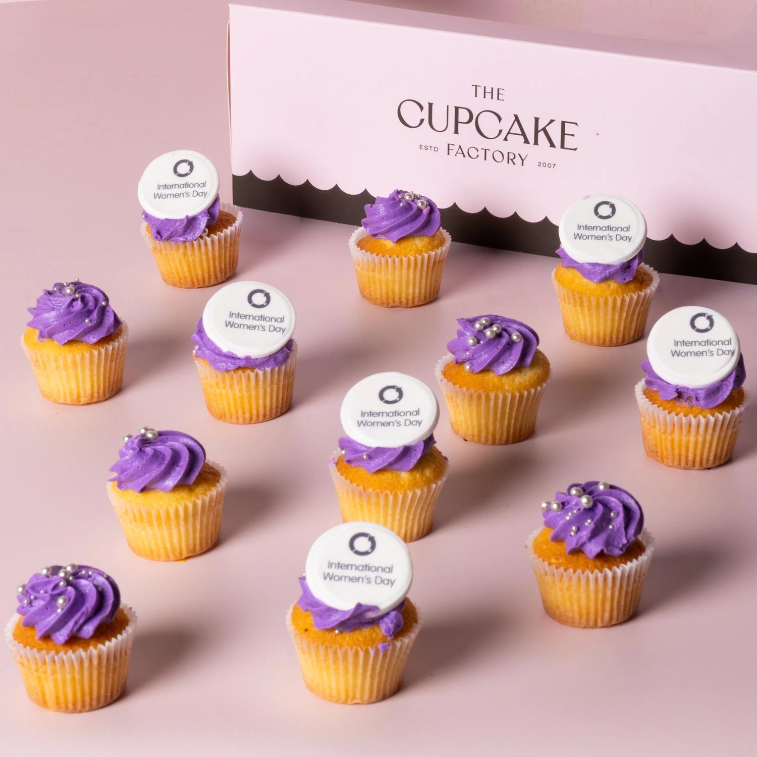 Half Logo Branded IWD Mini Cupcake Box