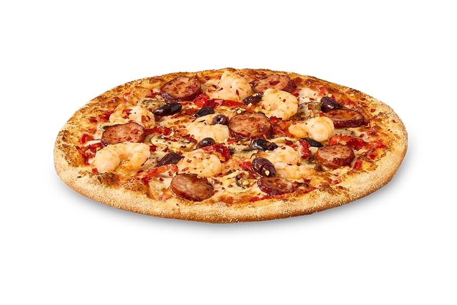 Spicy Prawns and Chorizo Pizza
