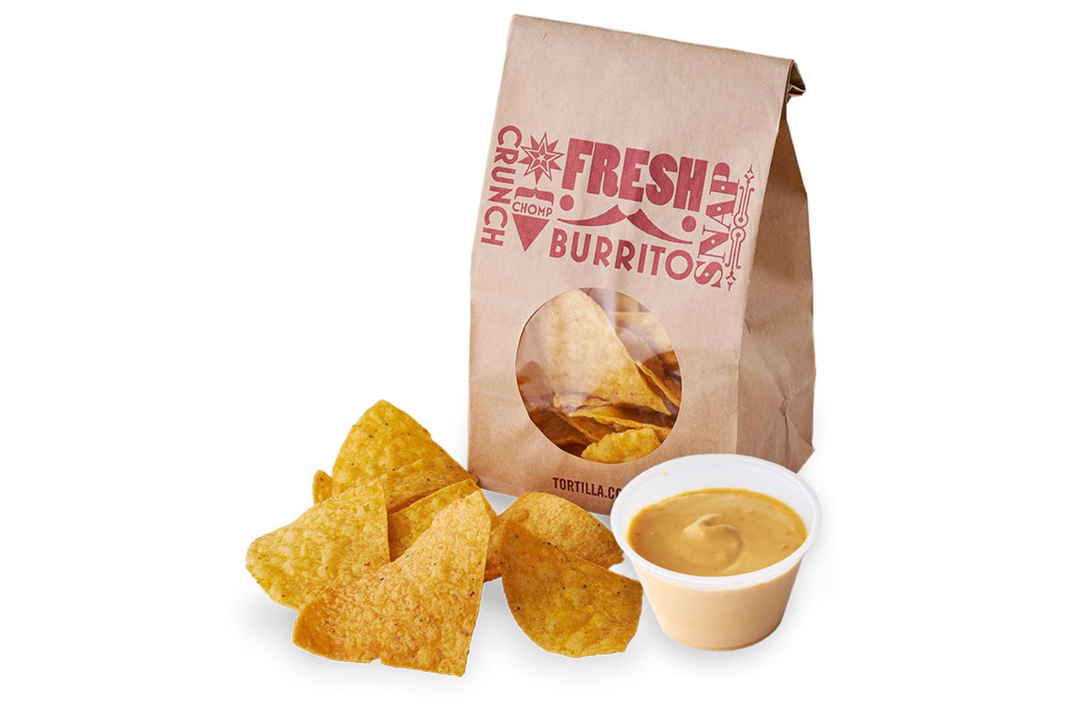 Tortilla Chips with Chipotle Cheese Sauce