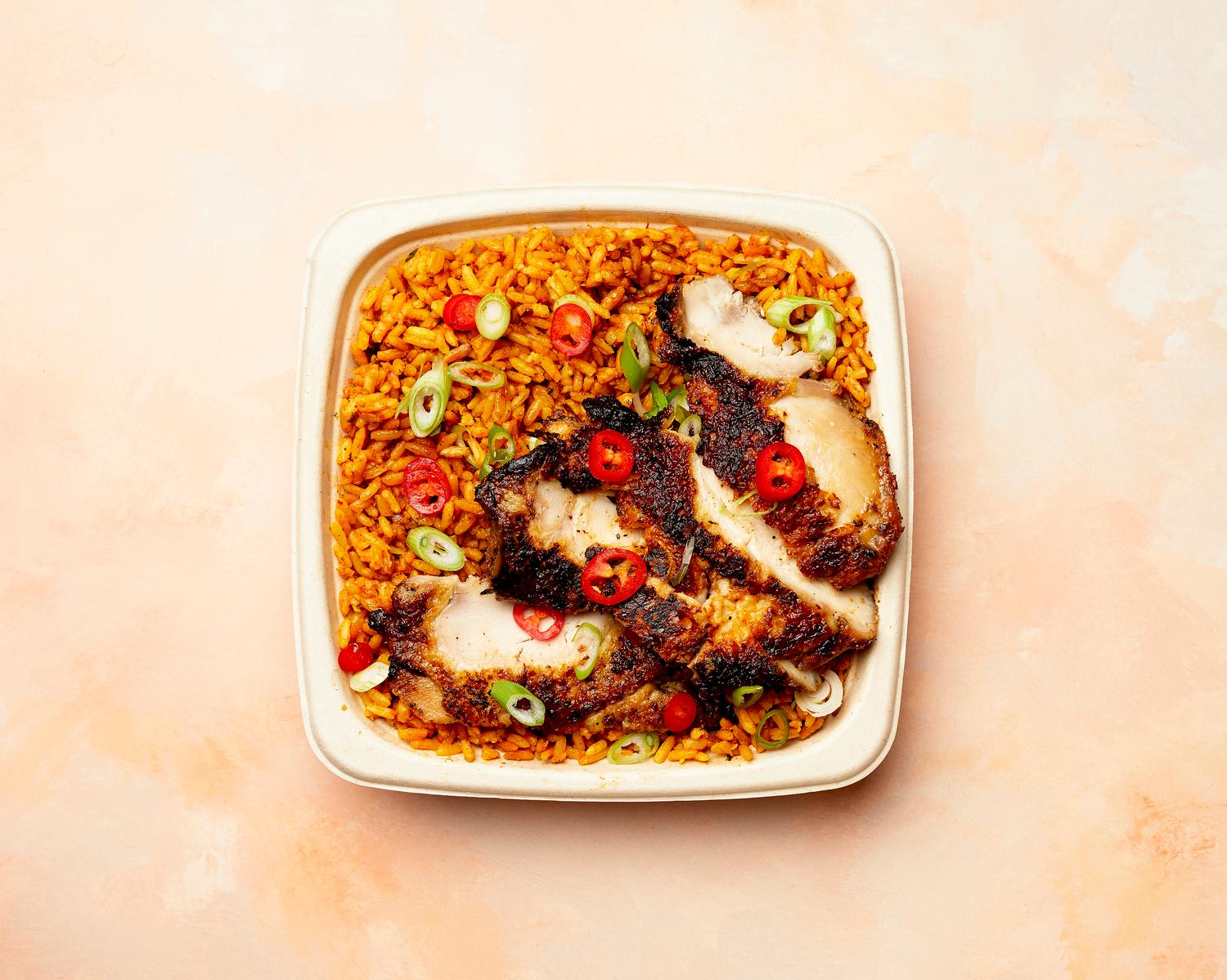 Jollof Rice with Grilled Chicken