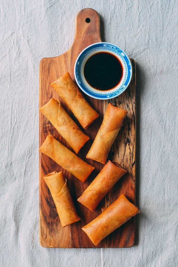 Duck spring rolls.