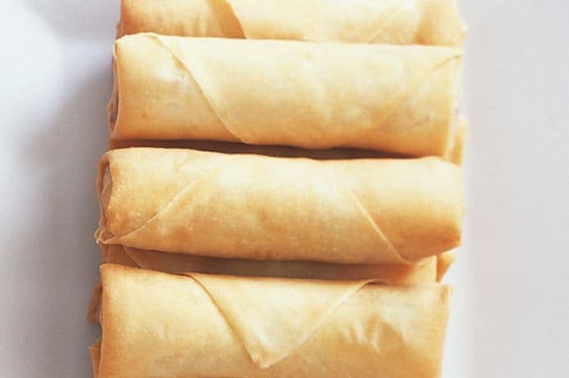 Mini vegetable spring rolls. 