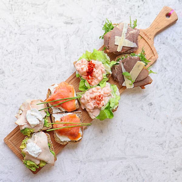 Open Brown bread sandwich Box