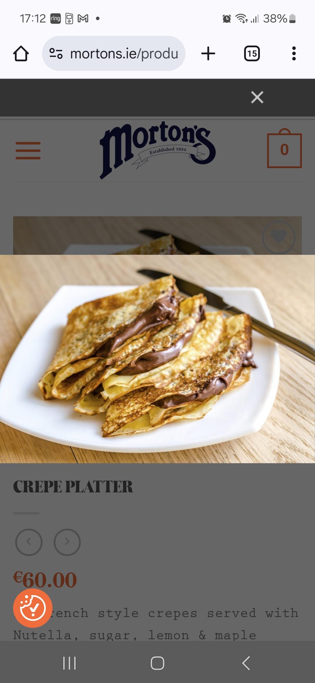 French style crepe platter