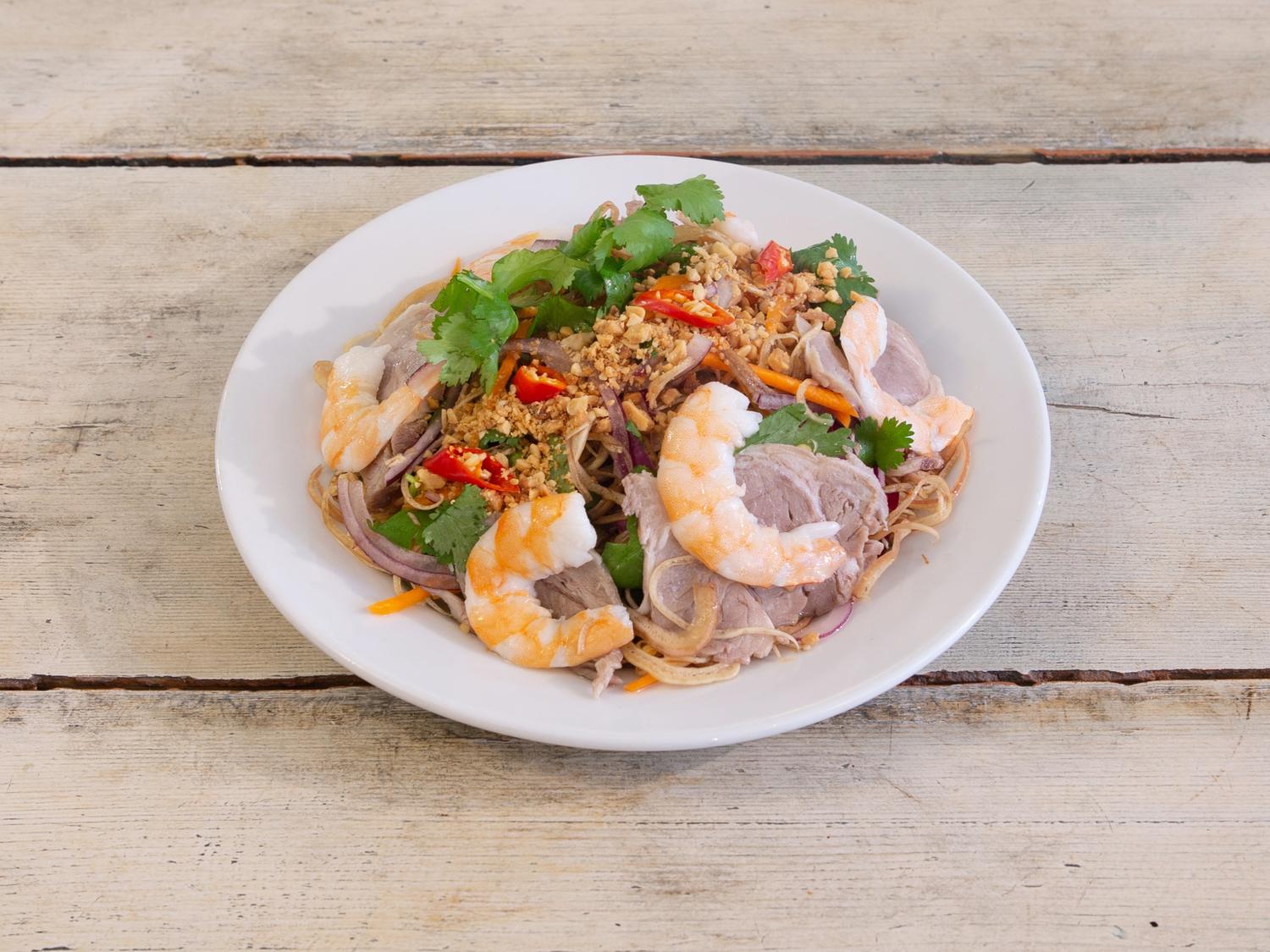 Banana Blossom & Herb Salad - Prawn & Pork