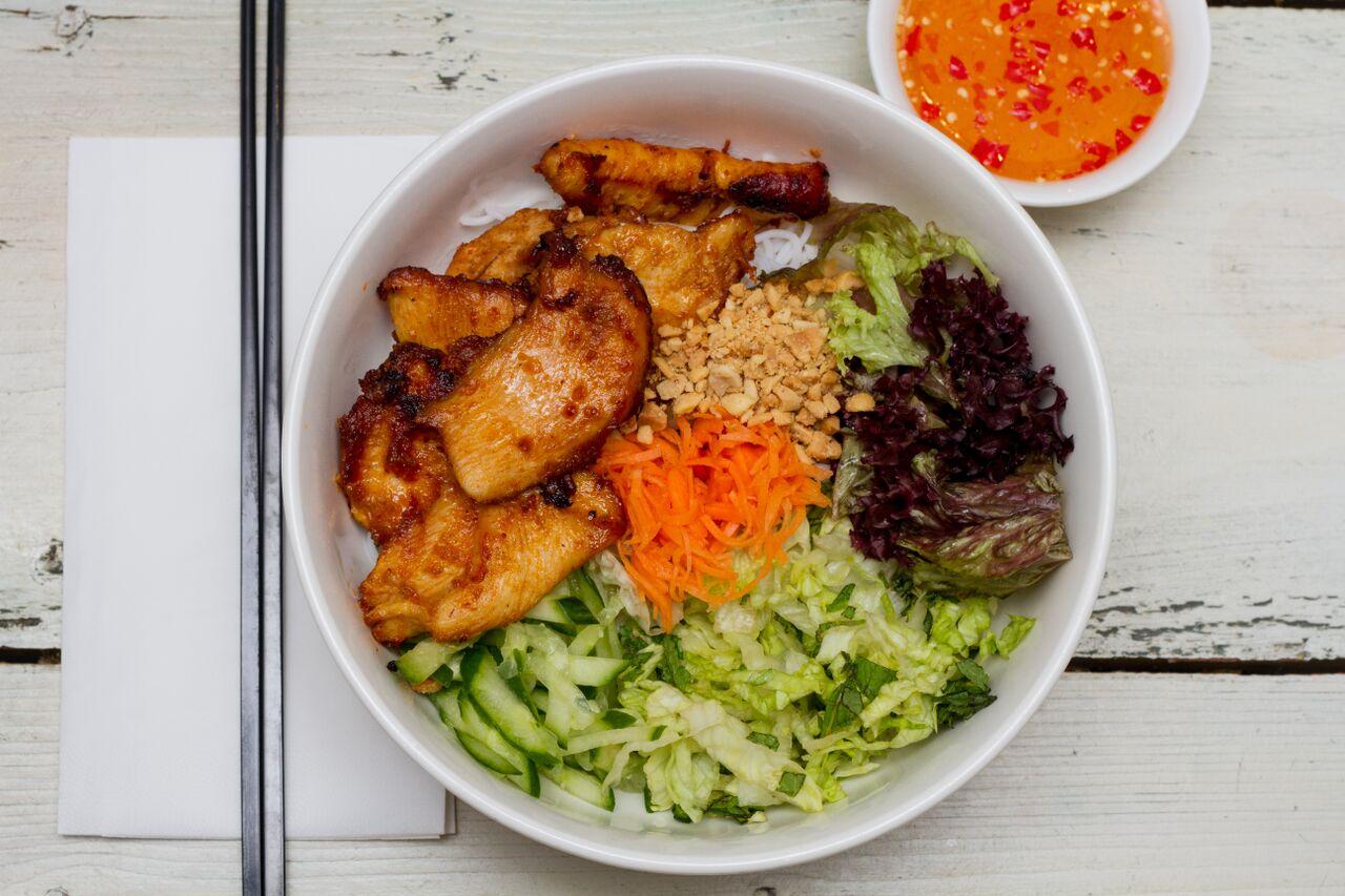 Noodle Salad - Grilled Satay Chicken
