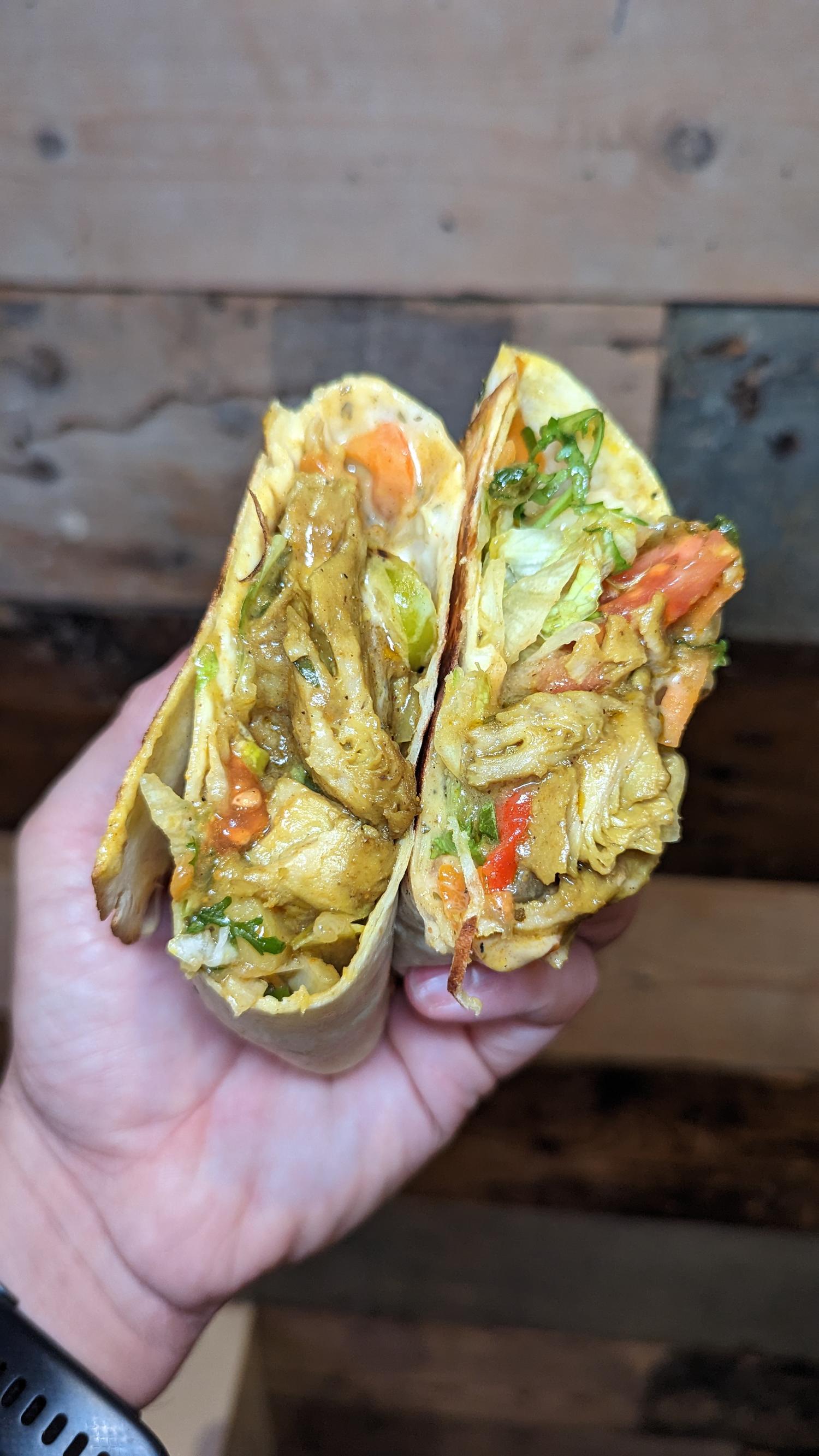 Vegan Curry 'Chicken' Wrap