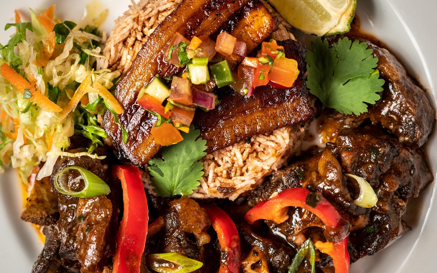 Oxtail, Rice and Peas