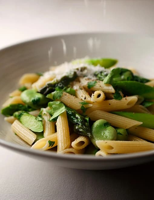  Pasta Salad, broad bean, asparagus