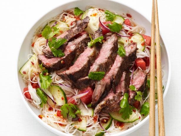 Beef and Rice Noodle Salad
