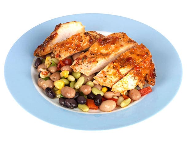 Chicken and bean salad