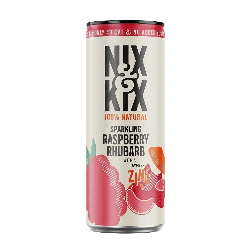 Nix & Kix Raspberry Rhubarb - 250ml