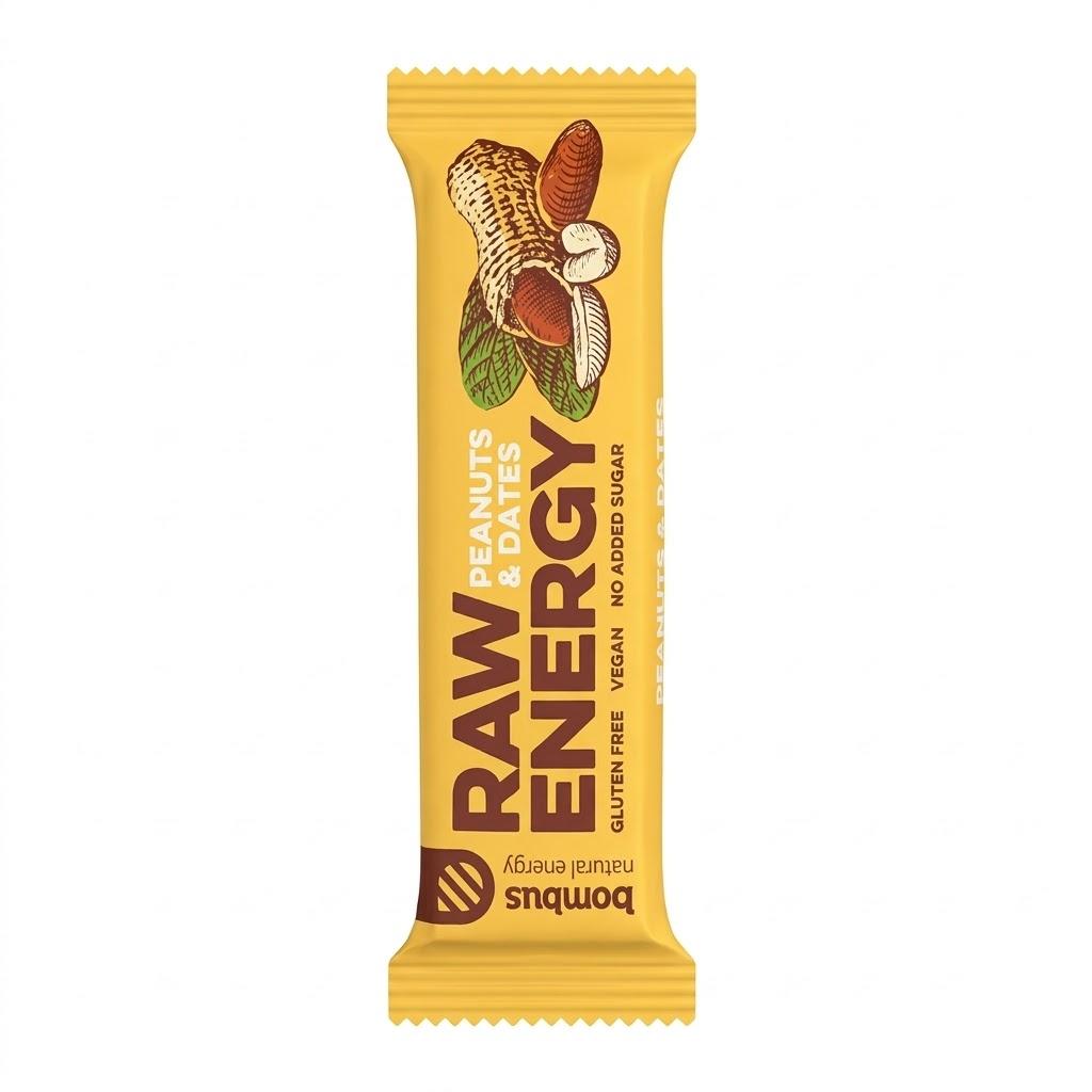 Bombus Raw Energy Bar Peanuts & Dates - 50g
