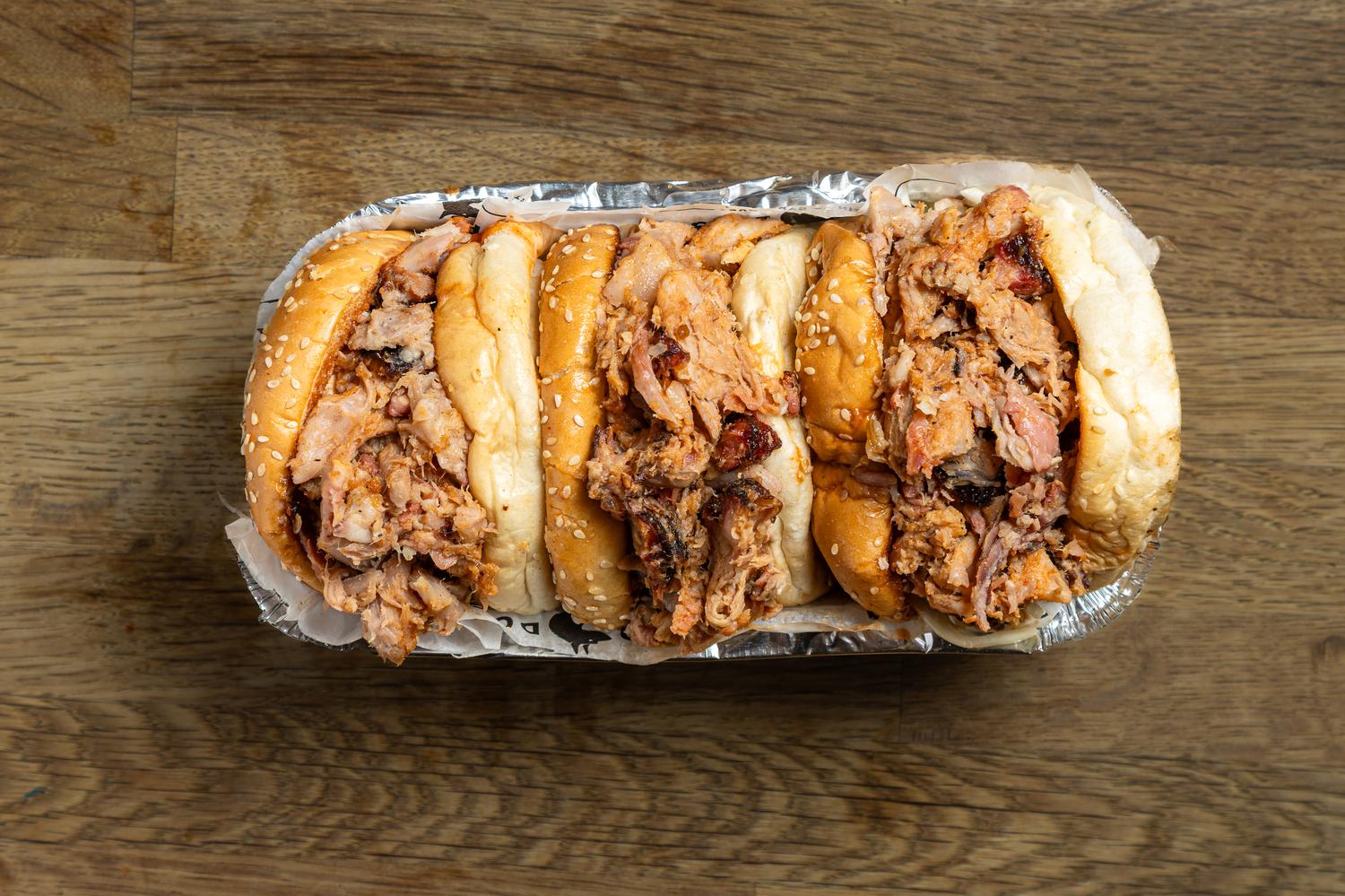 Pulled Pork Sandwich Box for 3
