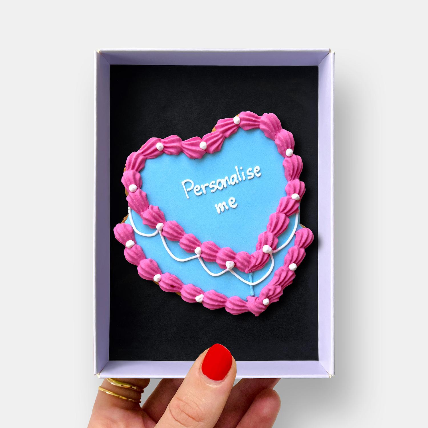 Personalised Vintage Birthday Cake Cookie
