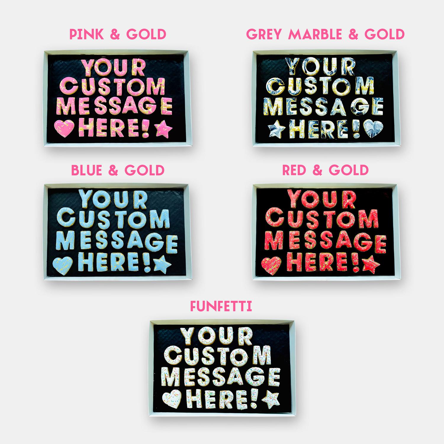 Personalised Custom Iced Cookie Message Box (30)