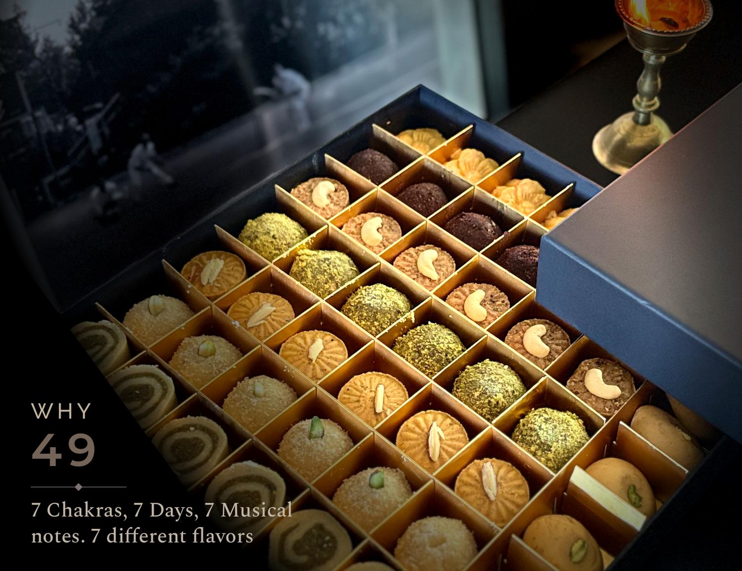 Why 49? | 49-Piece Indian Mithai Celebration Box