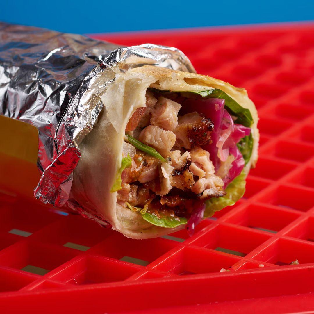 Fire-Grilled Adobo Chicken Burrito