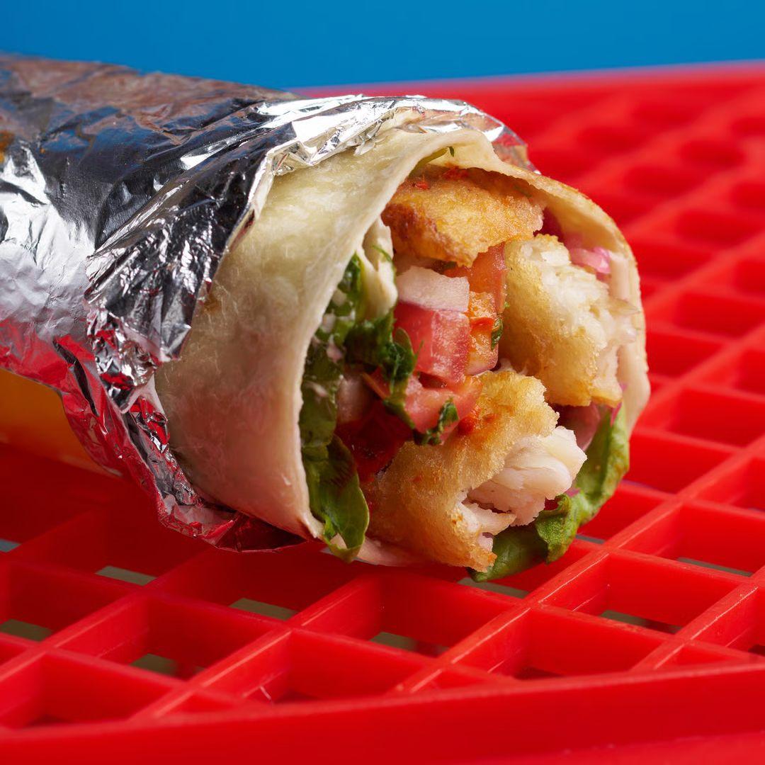 Baja-Style Crispy Fish Burrito