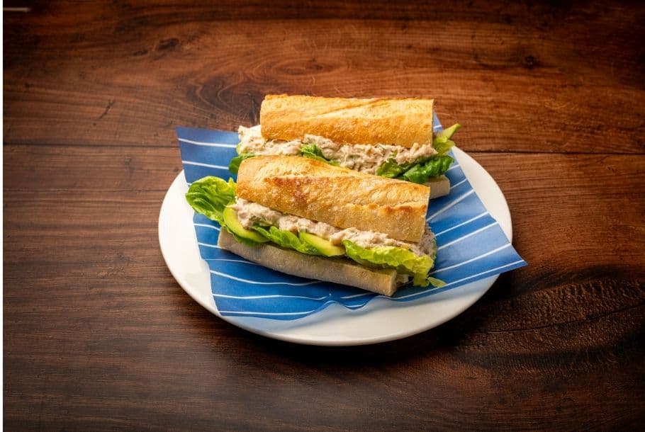 Shredded Chicken and Avocado Baguette