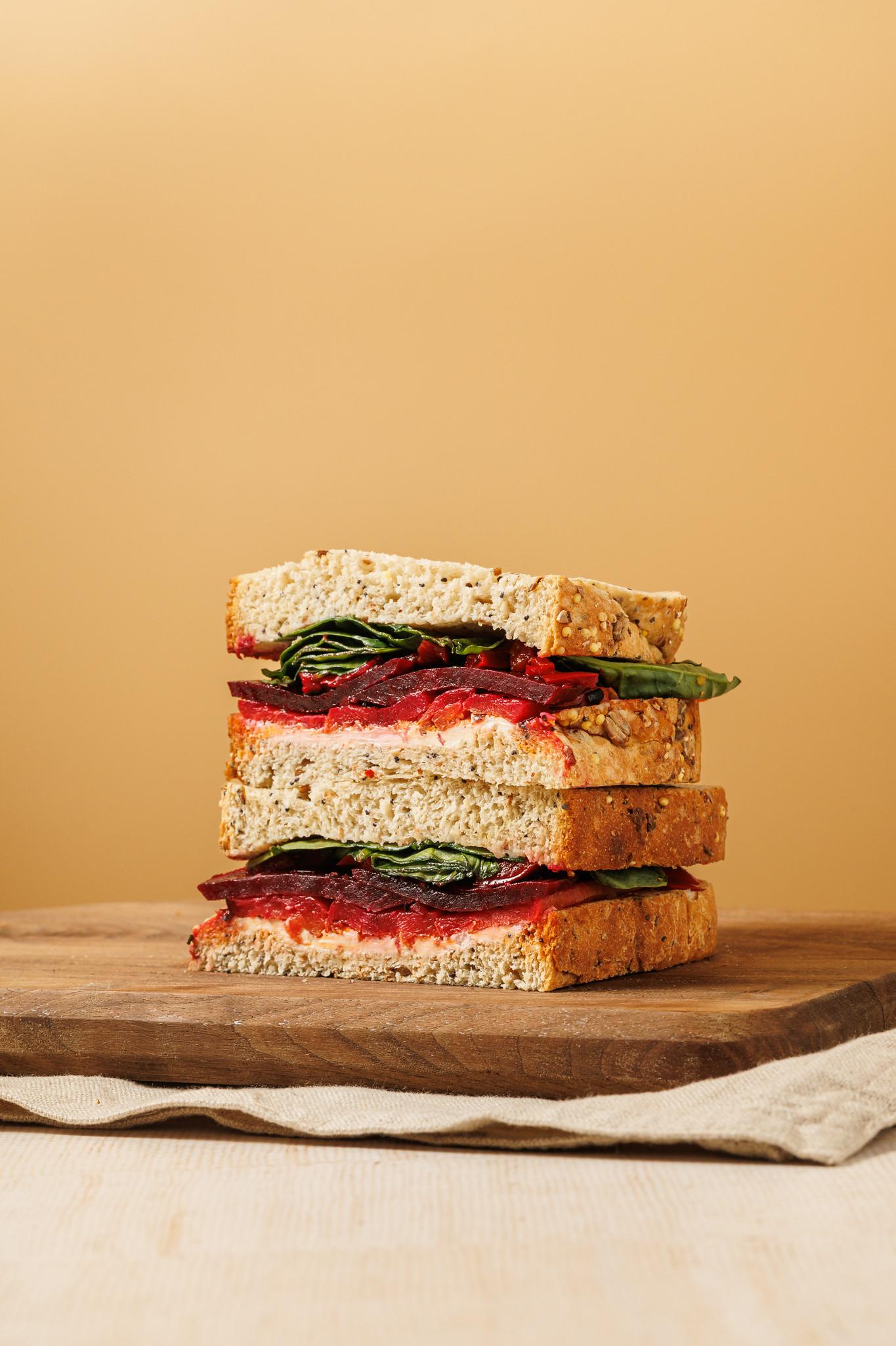 Harissa Roasted Vegetables & Tahini Bloomer (vg)